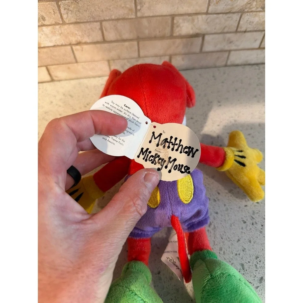 Disney‎ Mickey Plush Rainbow 10 Inches NWT